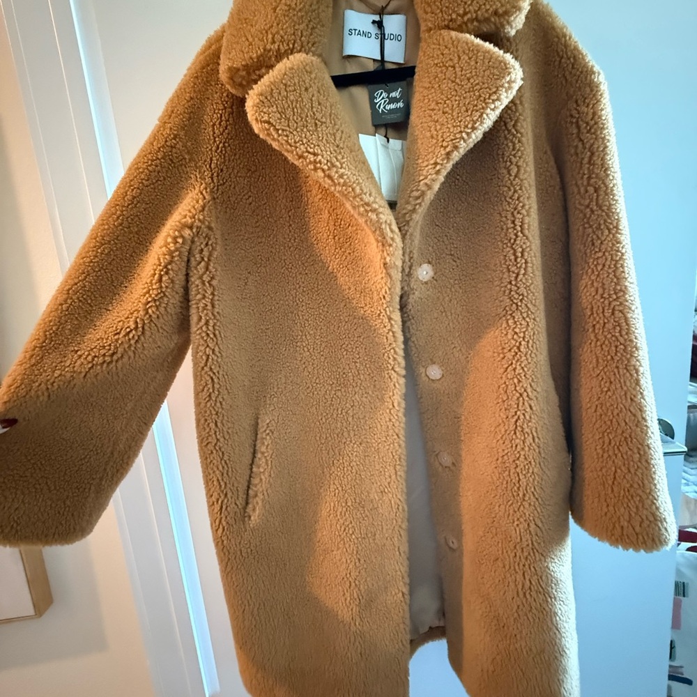 Stad Studio Tan Teddy Coat